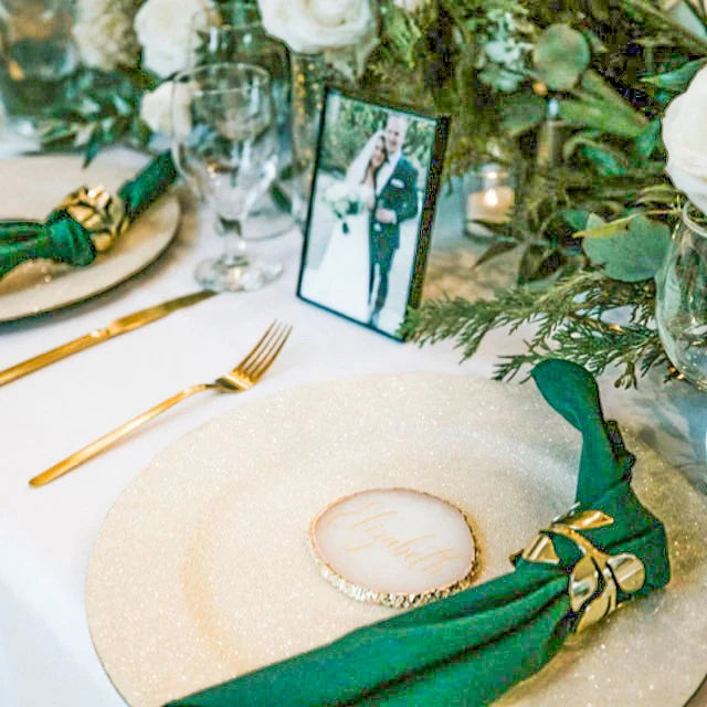 Personalised Resin Agate Coasters Place Cards I'm Getting Married.