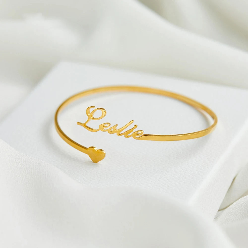 Personalised Women’s Open Name Bangle I'm Getting Married.