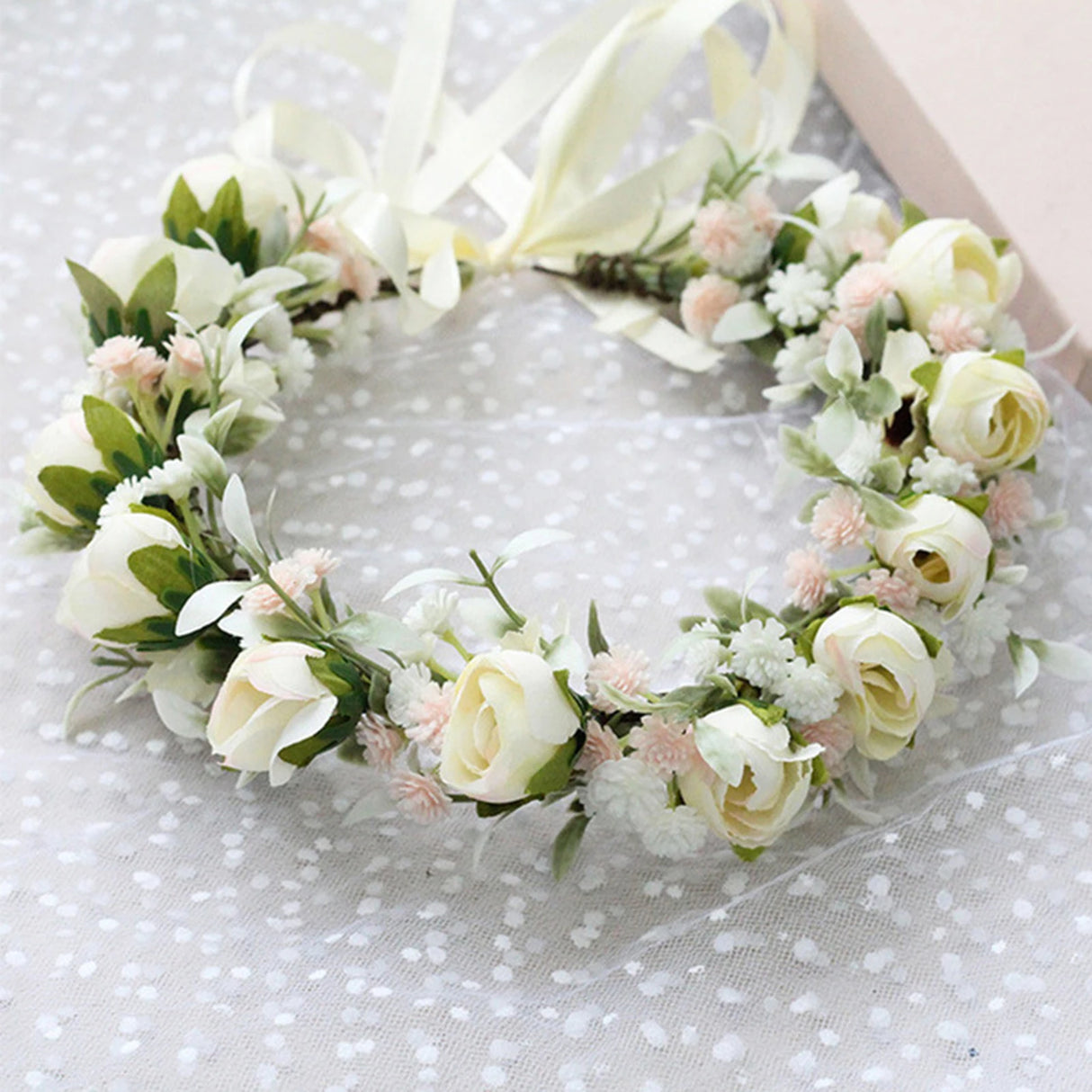 Bohemian Flower Crown Wedding Garland I'm Getting Married.