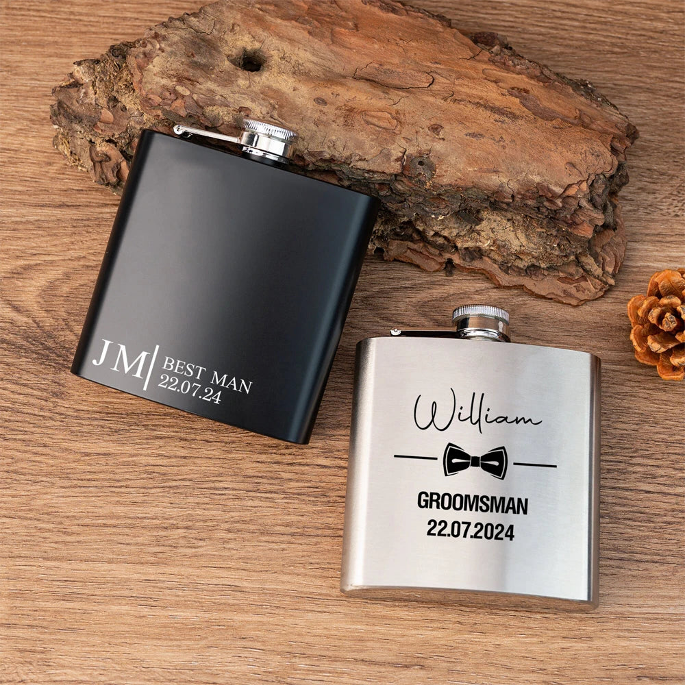 Personalised Groomsmen Hip Flask I'm Getting Married.