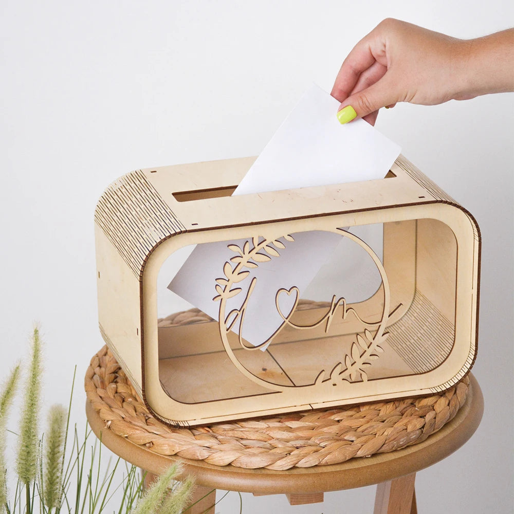 Personalised Rustic Wedding Card Box I'm Getting Married.