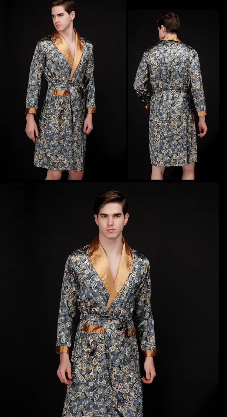 Retro Paisley Groom’s Wedding Dressing Gown I'm Getting Married.