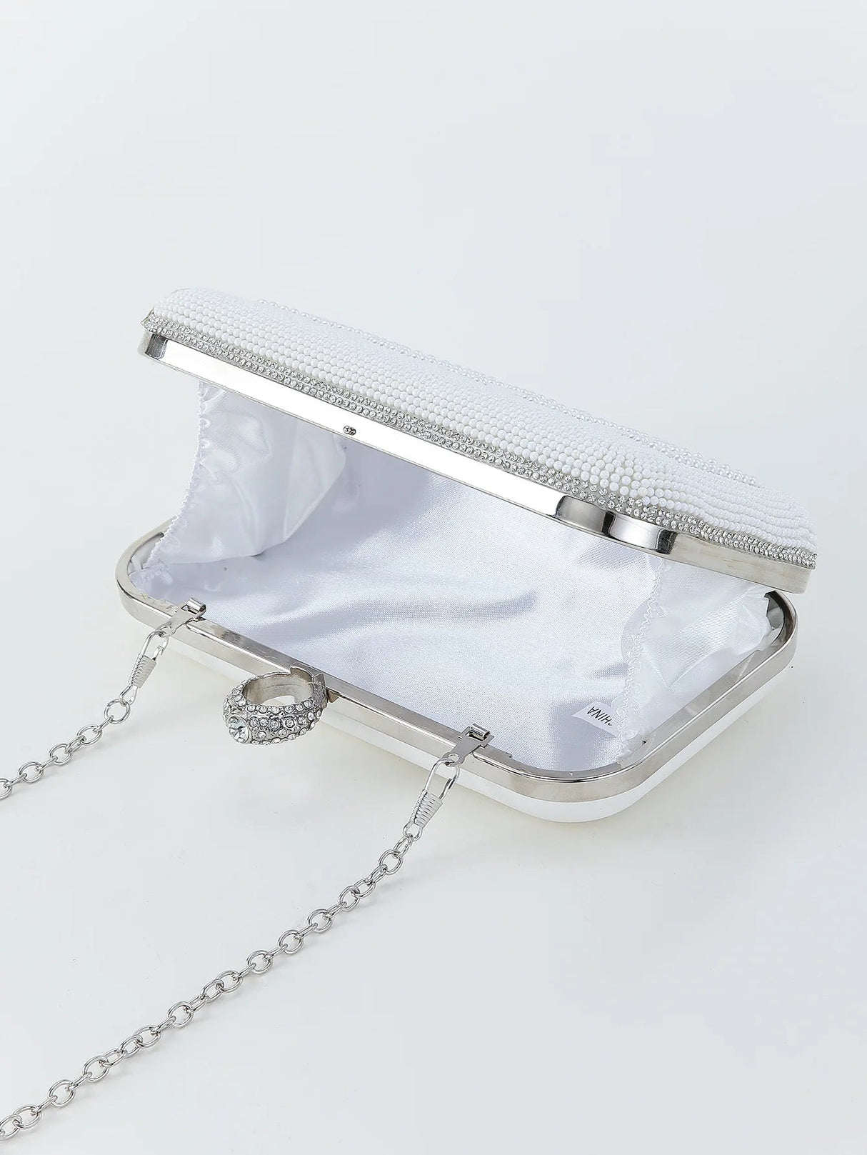 Pearl Beading Bridal Wedding Day Clutch I'm Getting Married.