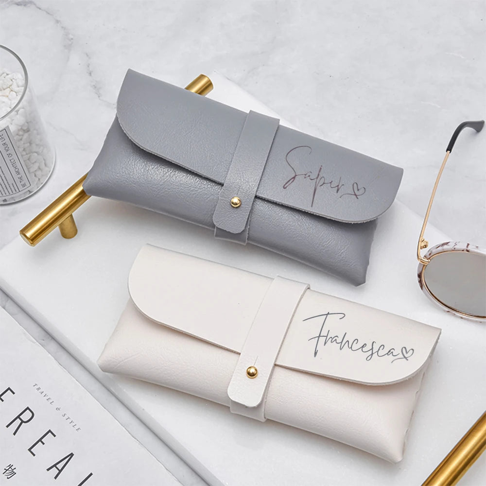 Personalised Leather Glasses Case – Bridesmaid, Wedding & Travel Gift I'm Getting Married.