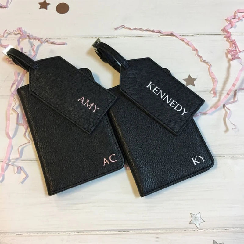 Personalised Mr & Mrs Passport Holder & Luggage Tag Set I'm Getting Married.