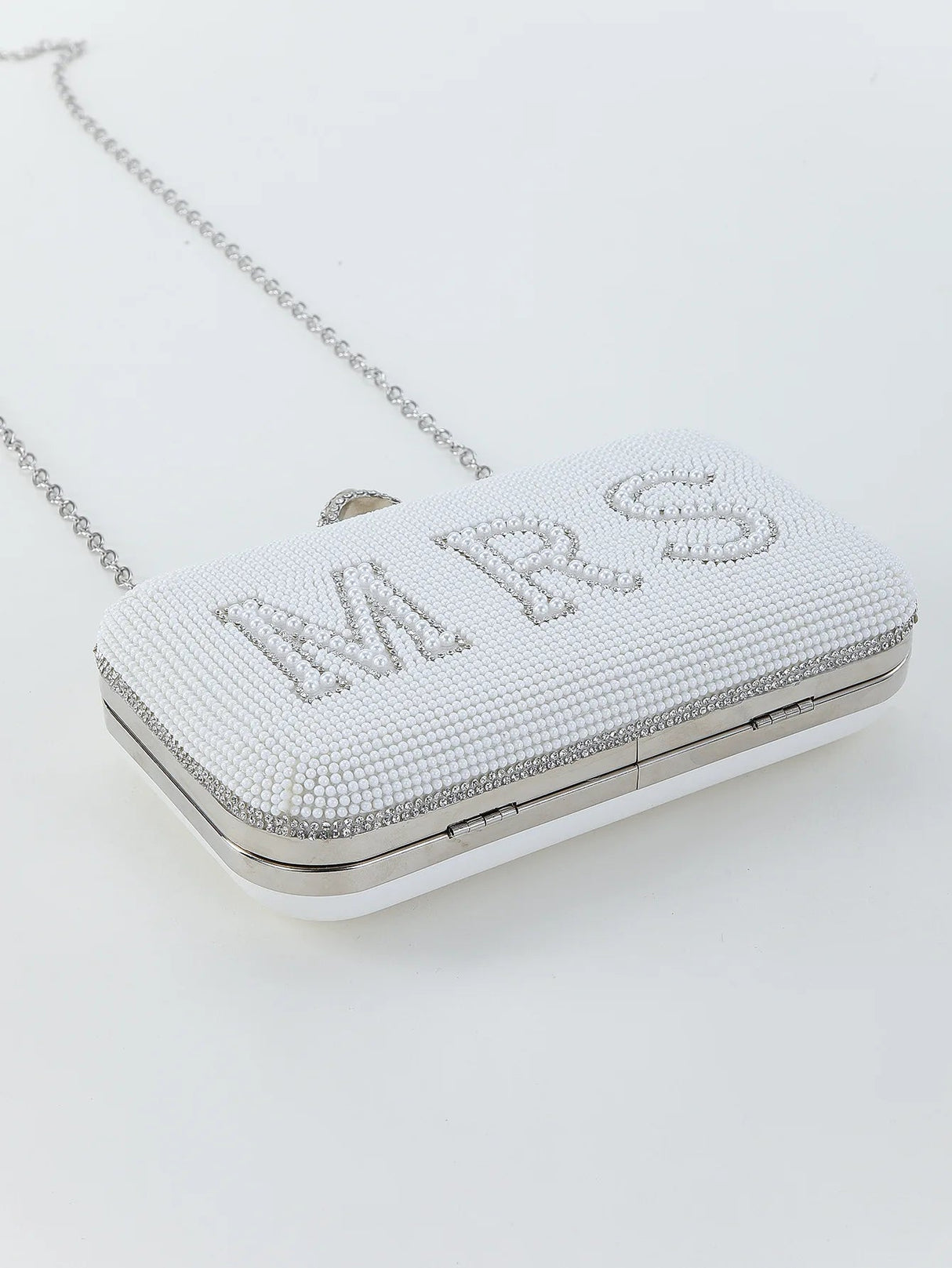 Pearl Beading Bridal Wedding Day Clutch I'm Getting Married.