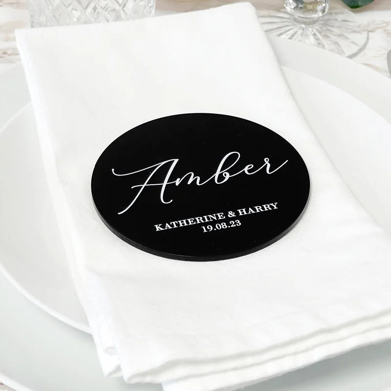 Personalised Acrylic Name Place Cards - Set of 10 I'm Getting Married.