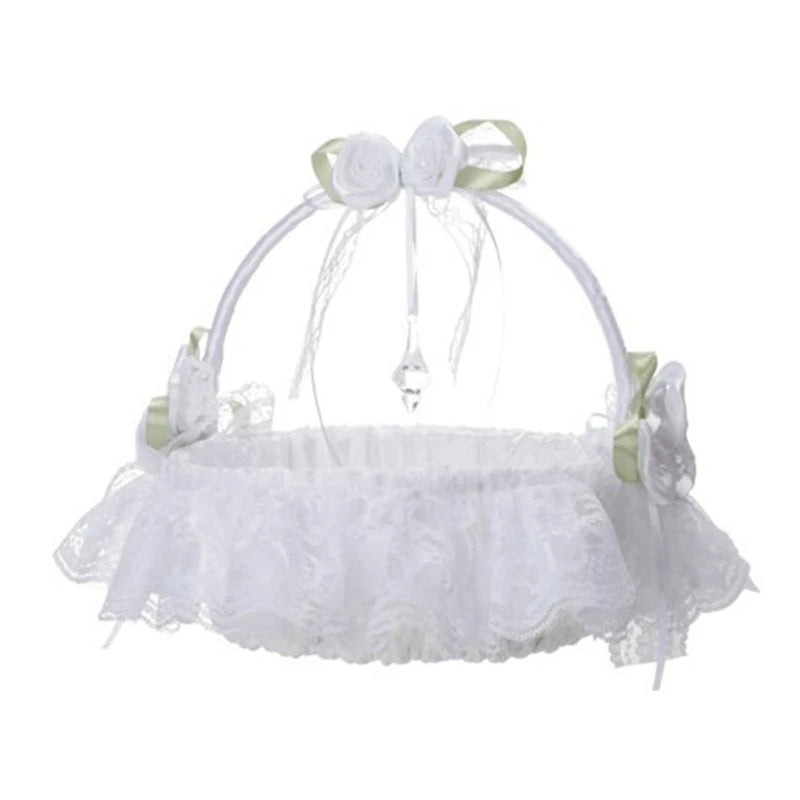 Royal Lace Flower Girl Basket I'm Getting Married.