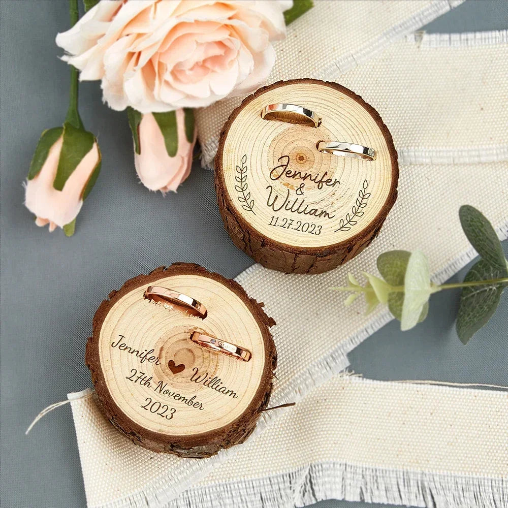 Personalised Wooden Wedding Ring Box I'm Getting Married.