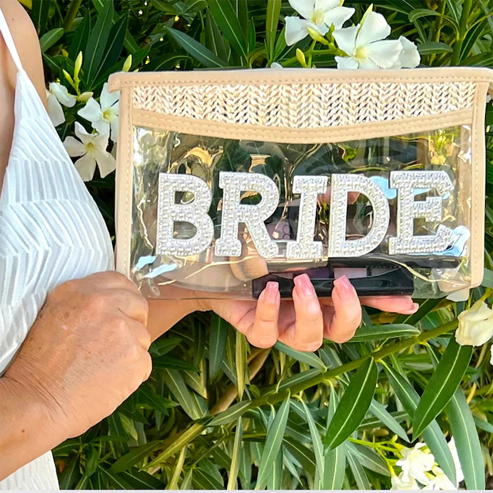 Bride Boho Clear Makeup Bag I'm Getting Married.