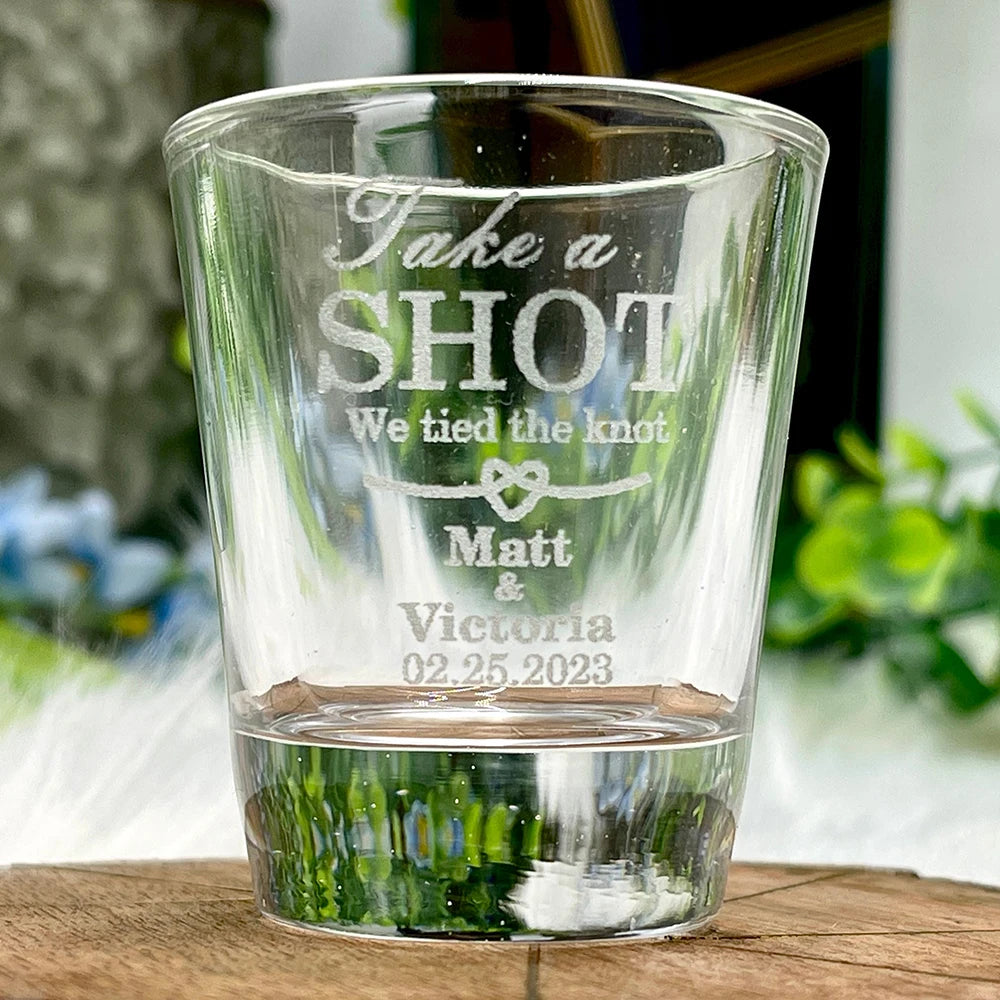 Personalised Shot Glasses for Wedding Day Toast I'm Getting Married.