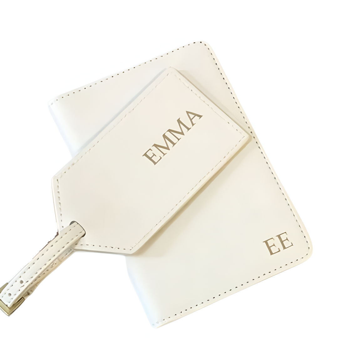 Personalised Mr & Mrs Passport Holder & Luggage Tag Set I'm Getting Married.