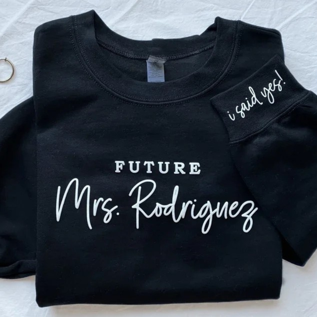 Personalised "Future Mrs" Sweatshirt I'm Getting Married.
