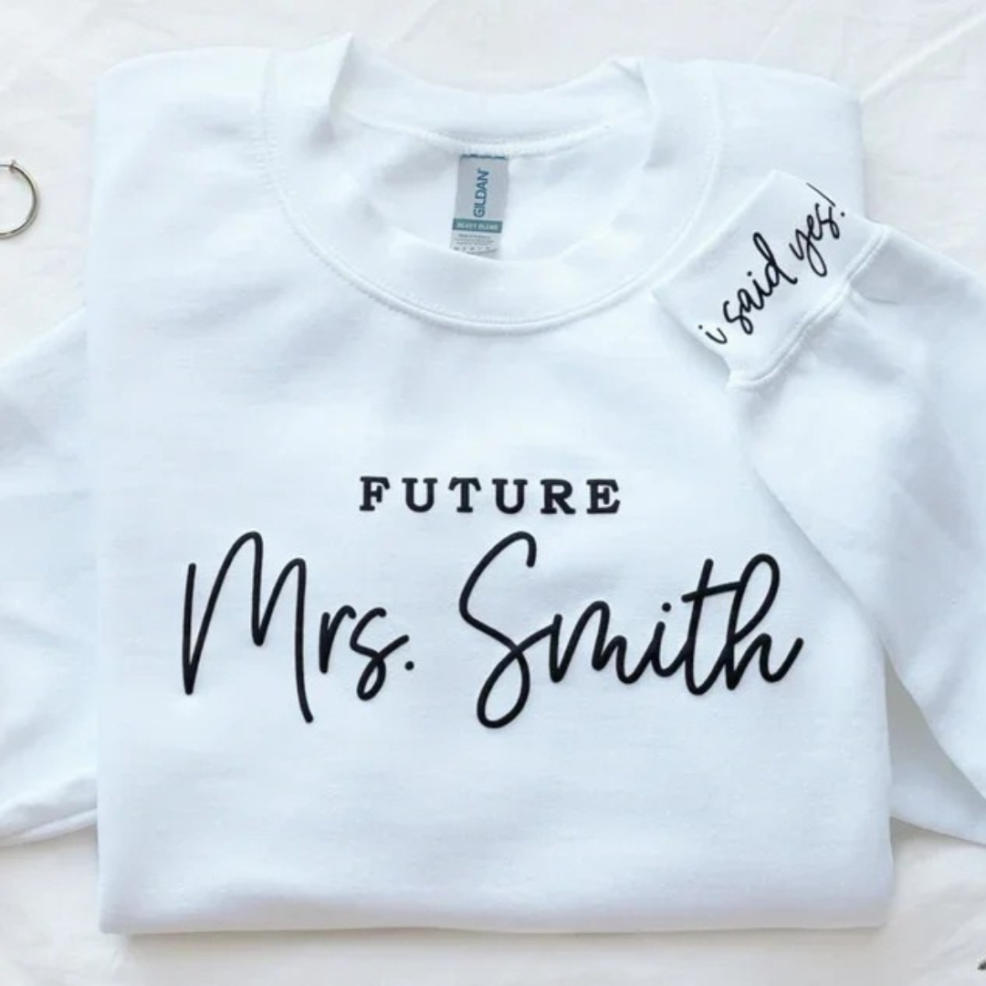 Personalised "Future Mrs" Sweatshirt I'm Getting Married.