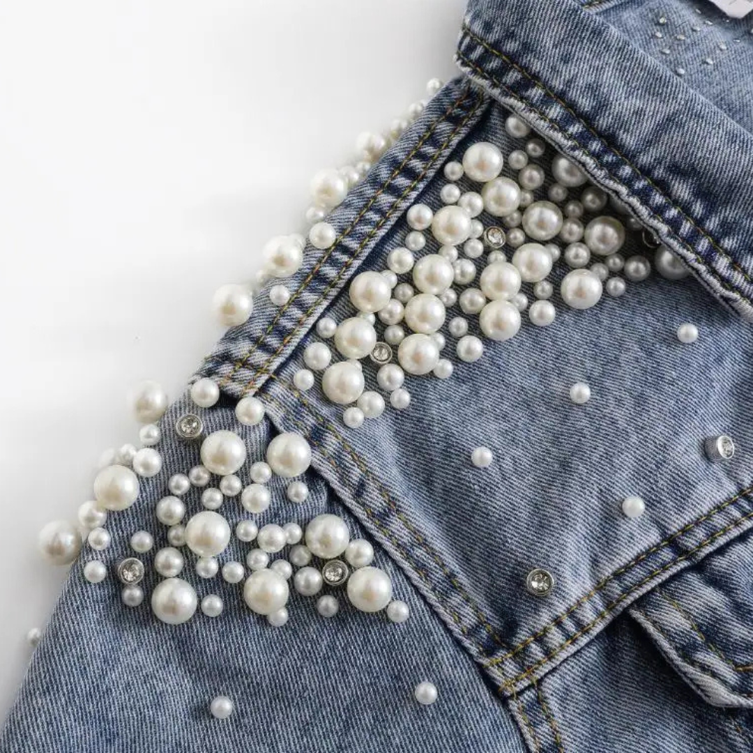 Personalised Luxe Peal Denim Jacket I'm Getting Married.