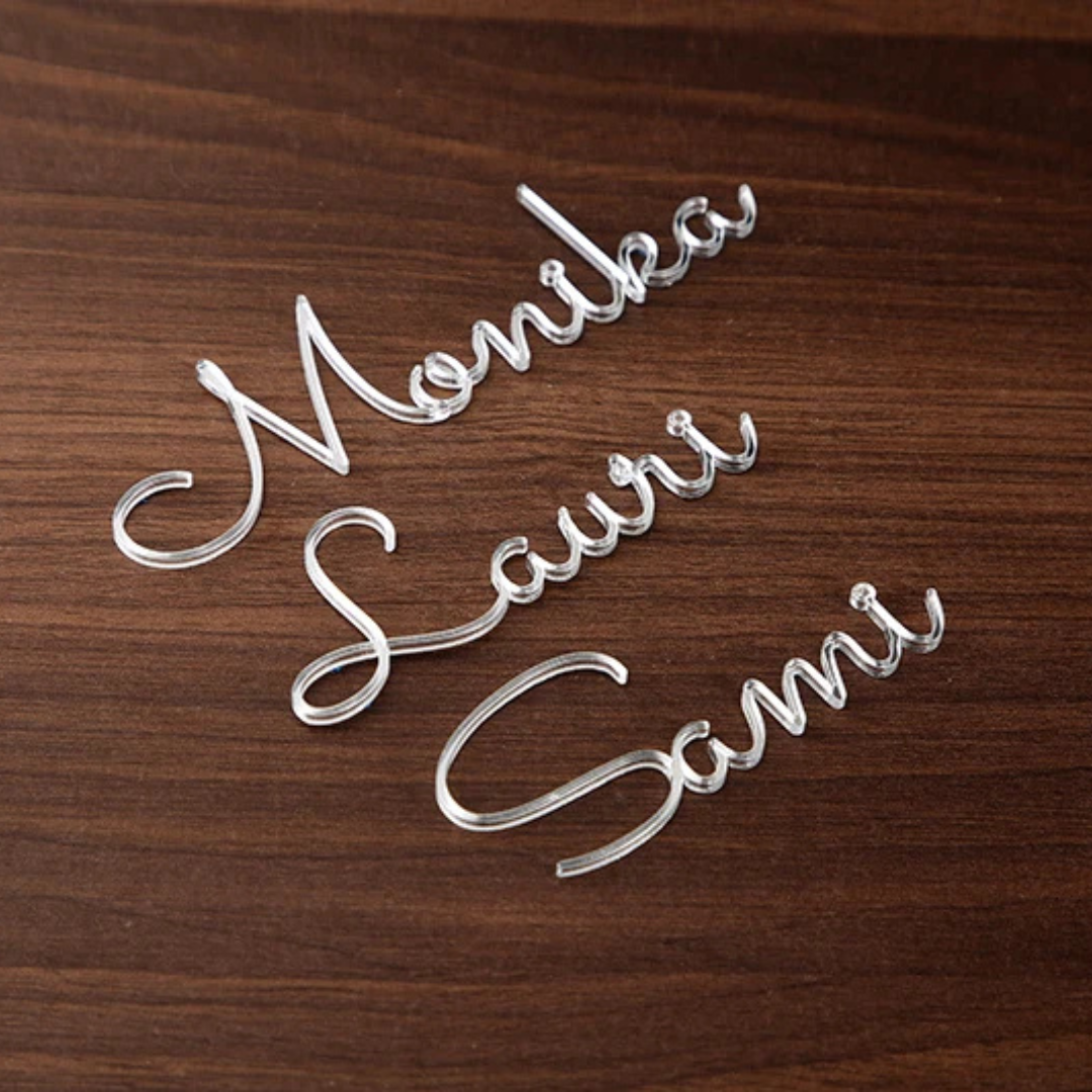 Personalised Laser Cut Names Place Cards I'm Getting Married.