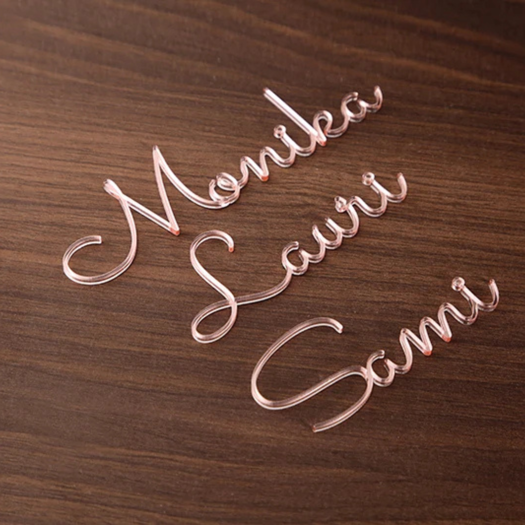 Personalised Laser Cut Names Place Cards I'm Getting Married.