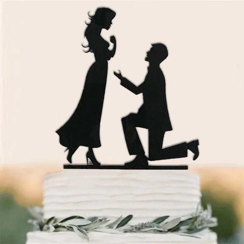 Acrylic Wedding Cake Topper Set I'm Getting Married.