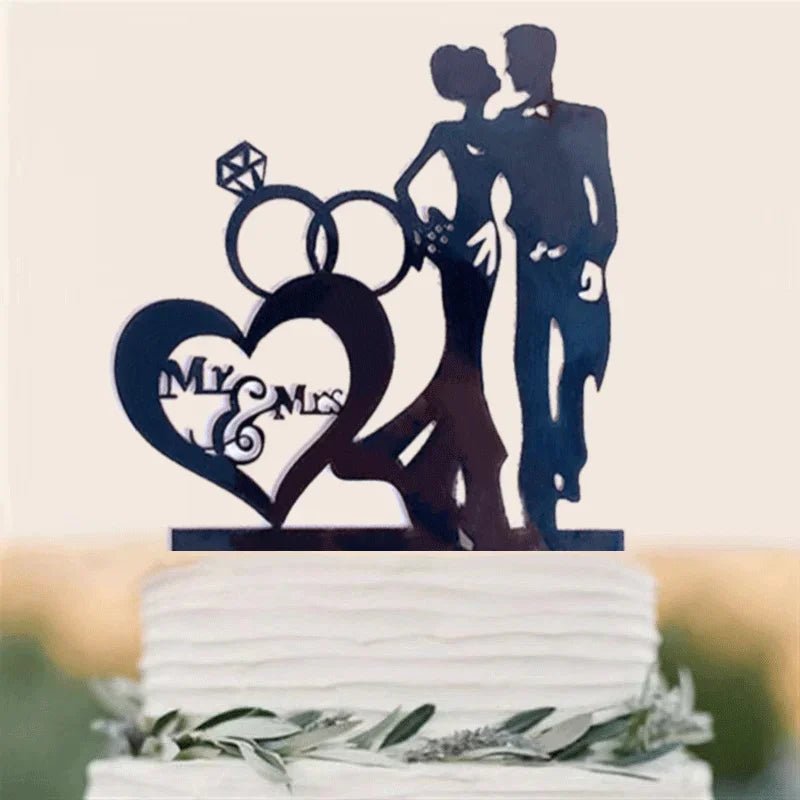 Acrylic Wedding Cake Topper Set I'm Getting Married.