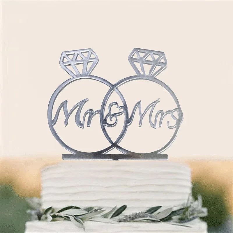 Acrylic Wedding Cake Topper Set I'm Getting Married.