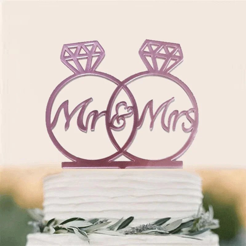 Acrylic Wedding Cake Topper Set I'm Getting Married.