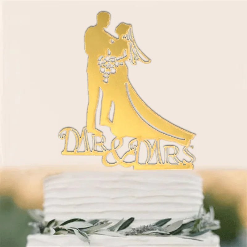 Acrylic Wedding Cake Topper Set I'm Getting Married.