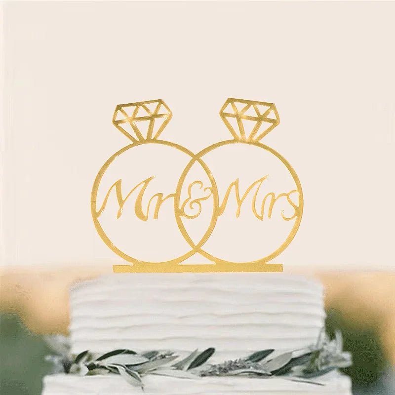 Acrylic Wedding Cake Topper Set I'm Getting Married.