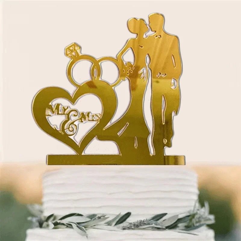 Acrylic Wedding Cake Topper Set I'm Getting Married.