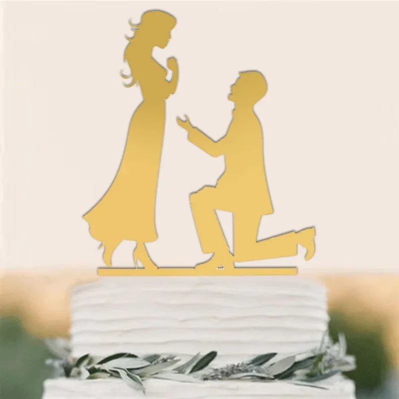 Acrylic Wedding Cake Topper Set I'm Getting Married.
