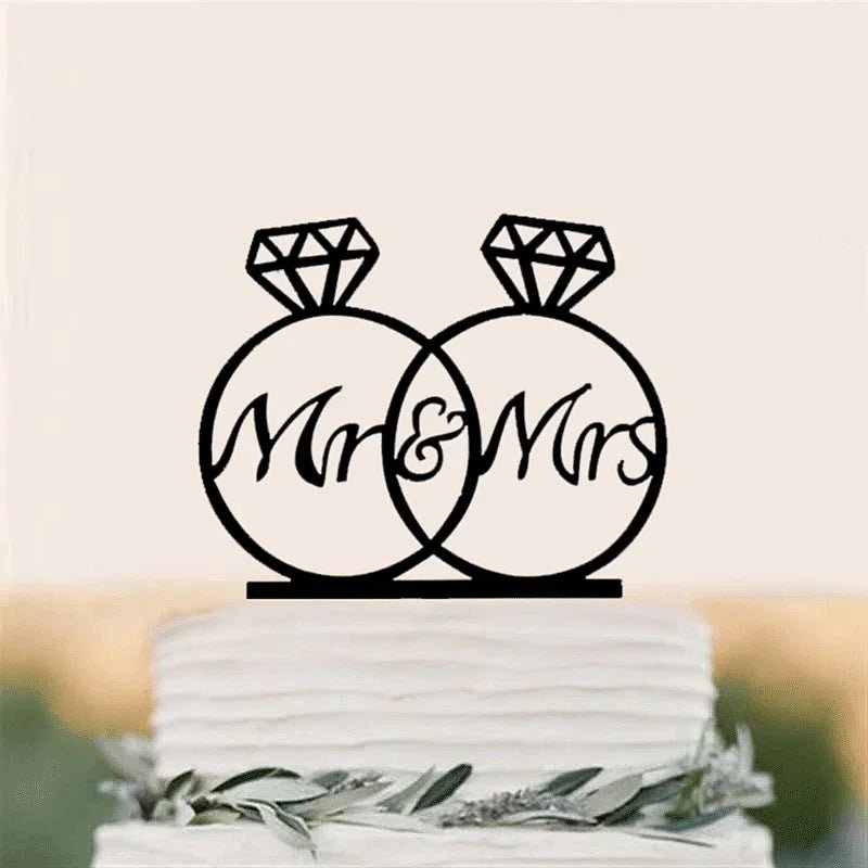 Acrylic Wedding Cake Topper Set I'm Getting Married.