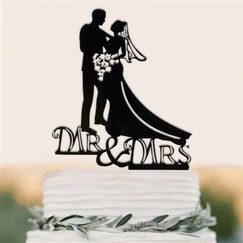 Acrylic Wedding Cake Topper Set I'm Getting Married.