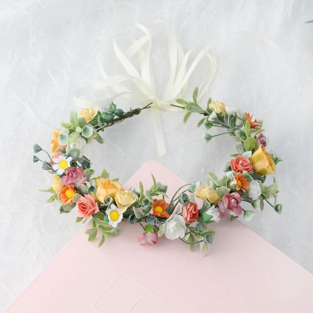 Bohemian Flower Crown Wedding Garland I'm Getting Married.