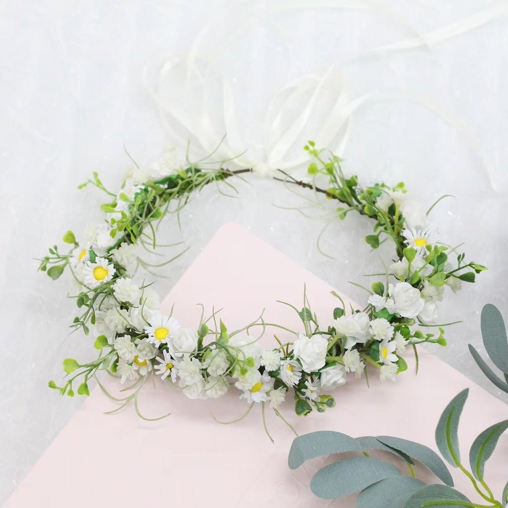 Bohemian Flower Crown Wedding Garland I'm Getting Married.