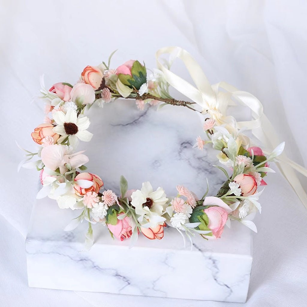 Bohemian Flower Crown Wedding Garland I'm Getting Married.