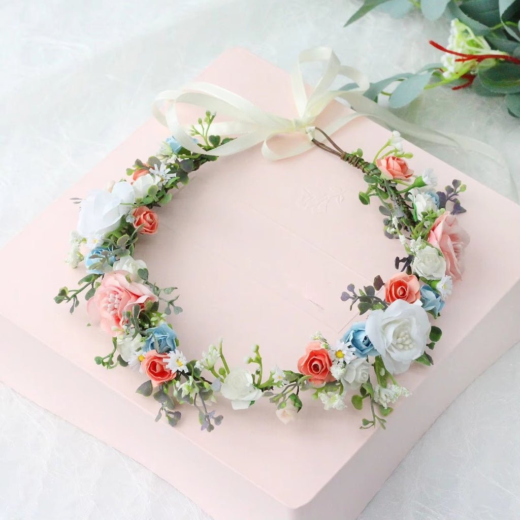 Bohemian Flower Crown Wedding Garland I'm Getting Married.