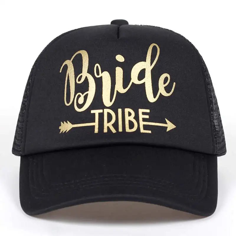 Bride Tribe Gold Letters Snapback Trucker Hat I'm Getting Married.