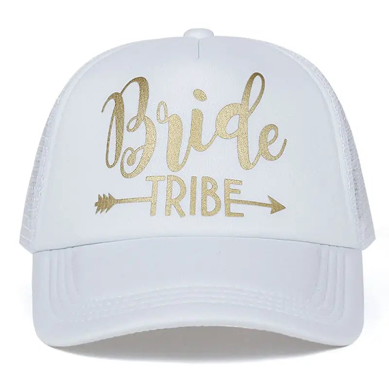 Bride Tribe Gold Letters Snapback Trucker Hat I'm Getting Married.