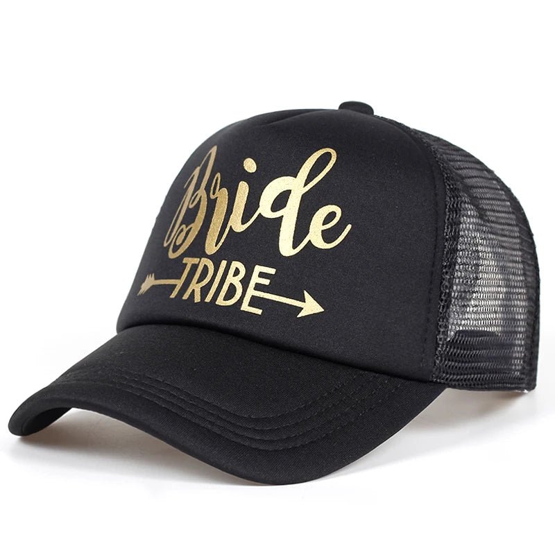 Bride Tribe Gold Letters Snapback Trucker Hat I'm Getting Married.
