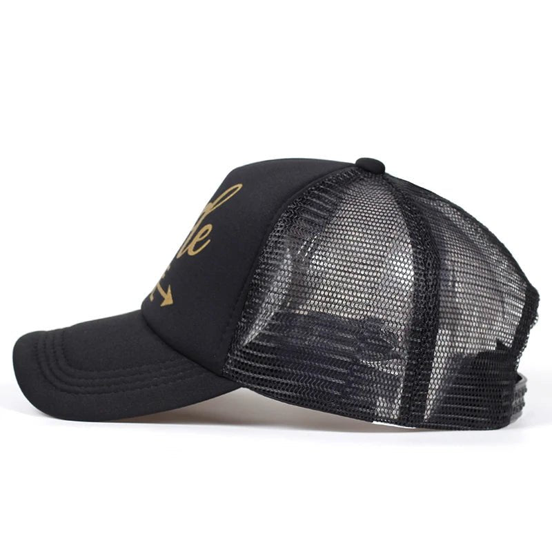 Bride Tribe Gold Letters Snapback Trucker Hat I'm Getting Married.