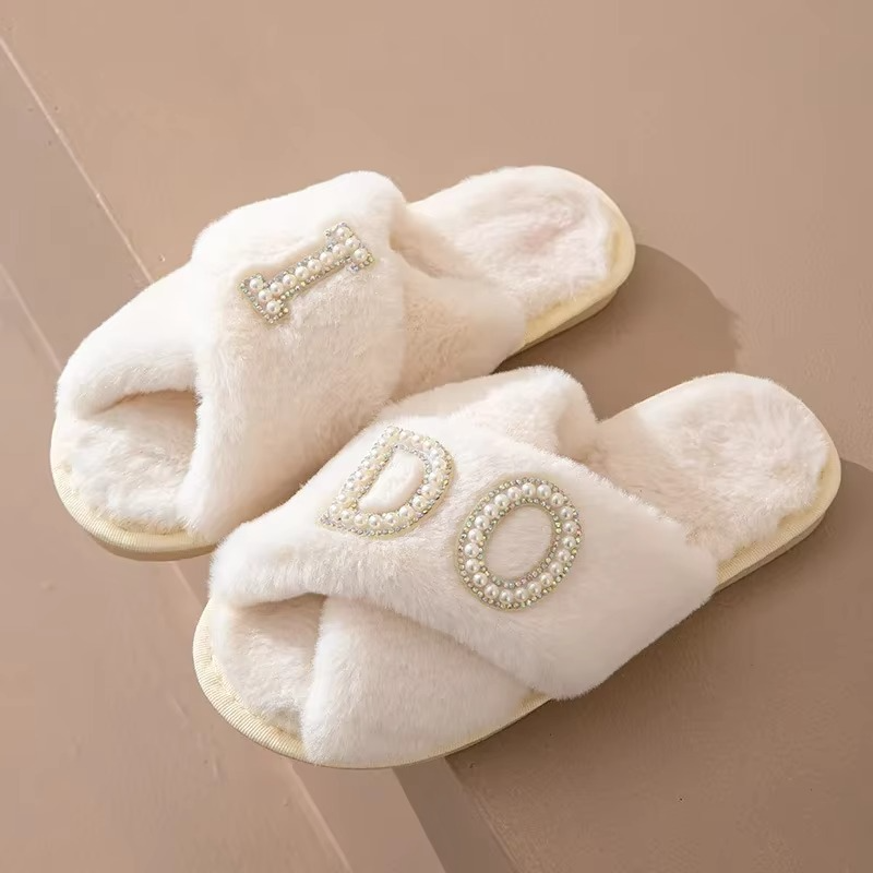 BRIDE Rhinestone Wedding Slippers I'm Getting Married.