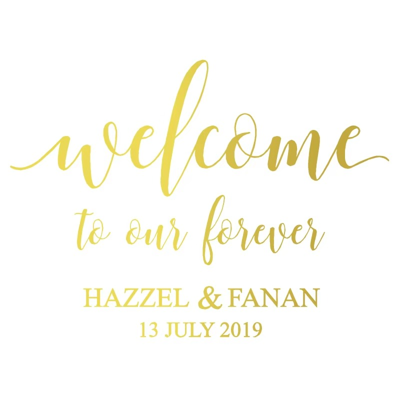 Personalised Vinyl Wedding Welcome Sticker Decal I'm Getting Married.