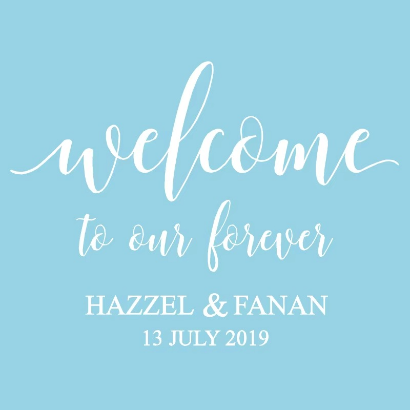 Personalised Vinyl Wedding Welcome Sticker Decal I'm Getting Married.