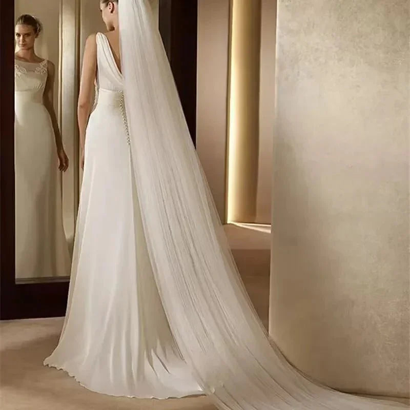 Elegant Bridal 3m Veil with Comb - White or Ivory I'm Getting Married.