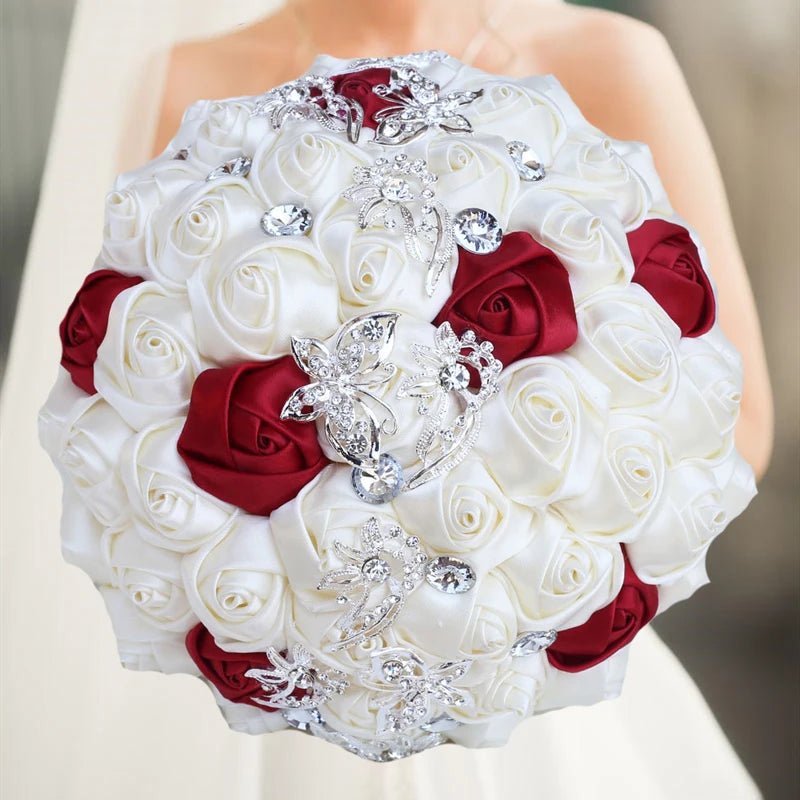 Elegant Cream Artificial Bridal Wedding Bouquet I'm Getting Married.