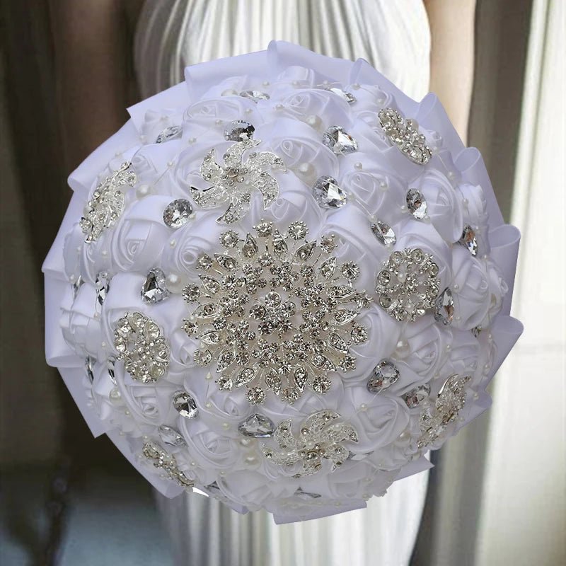 Elegant Cream Artificial Bridal Wedding Bouquet - I'm Getting Married