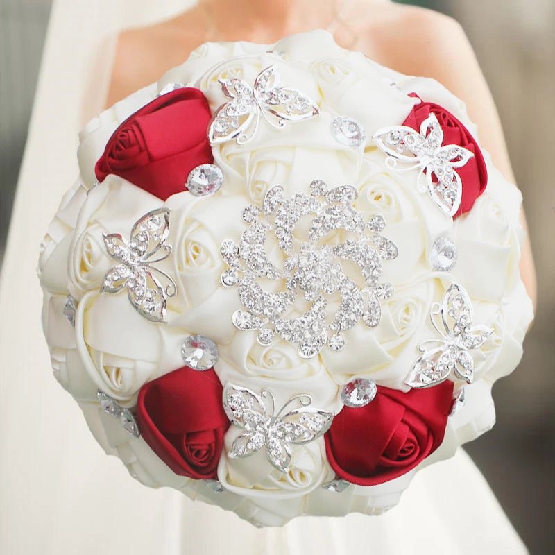 Elegant Cream Artificial Bridal Wedding Bouquet - I'm Getting Married