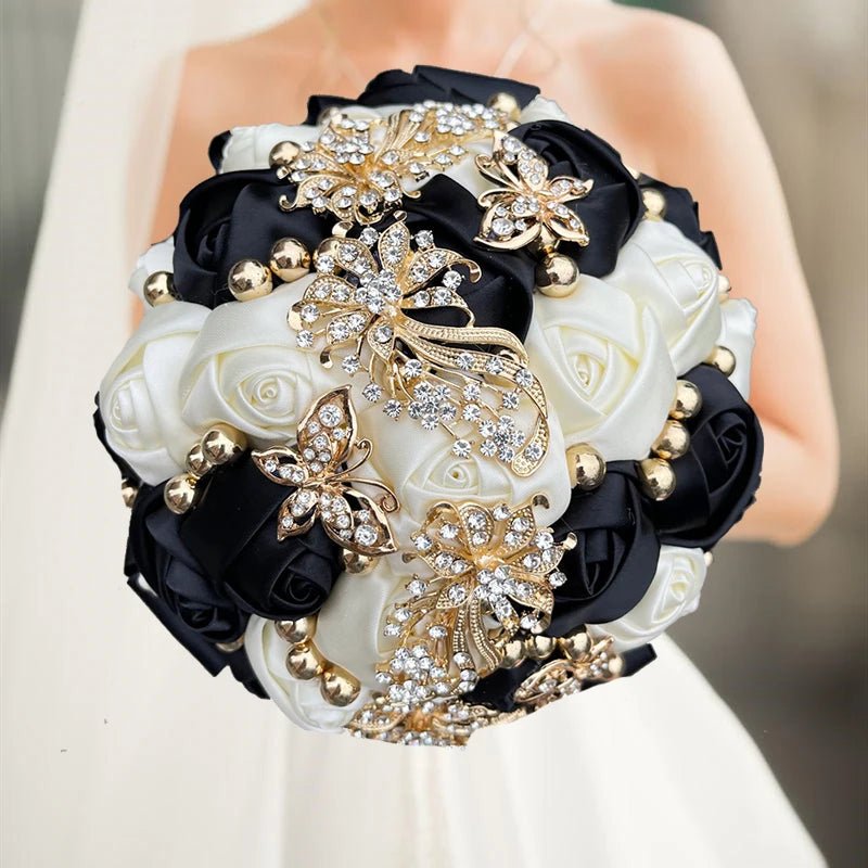 Elegant Cream Artificial Bridal Wedding Bouquet - I'm Getting Married