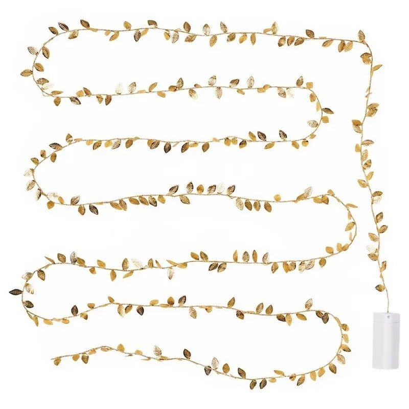 Golden Leaves Fairy Lights - Wedding Party Decor I'm Getting Married.