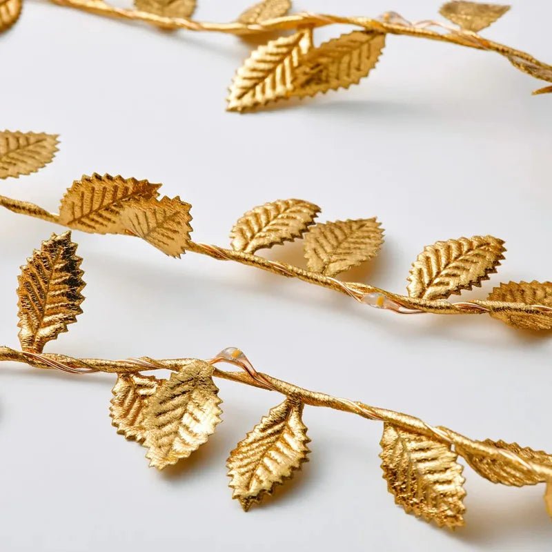Golden Leaves Fairy Lights - Wedding Party Decor I'm Getting Married.