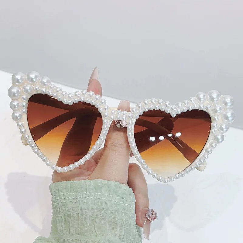 Heart-Shaped Pearl Sunglasses I'm Getting Married.
